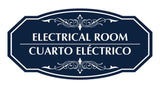Signs ByLITA Victorian Electrical Room- Cuarto Eléctrico Bilingual Wall or Door Sign