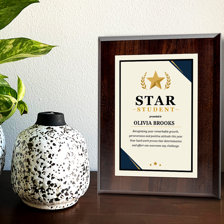 Star Student Award' Personalized Wall Plaque With Easel Acrylic Stand | Education Recognition School Award Plaques