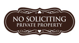 Designer No Soliciting Private Property Sign