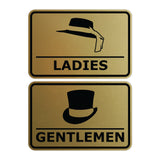 Classic Framed Ladies And Gentlemen Sign Set