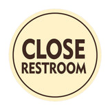 Signs ByLITA Circle Close Restroom Wall or Door Sign