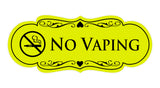 Designer No Vaping Sign