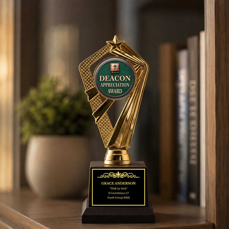 All Quality Deacon Appreciation Award Trophy, Custom Engraved