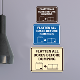 Signs ByLITA Classic Framed Flatten All Boxes Before Dumping Wall or Door Sign