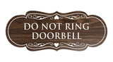 Designer Do Not Ring Doorbell Sign