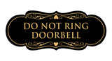 Designer Do Not Ring Doorbell Sign