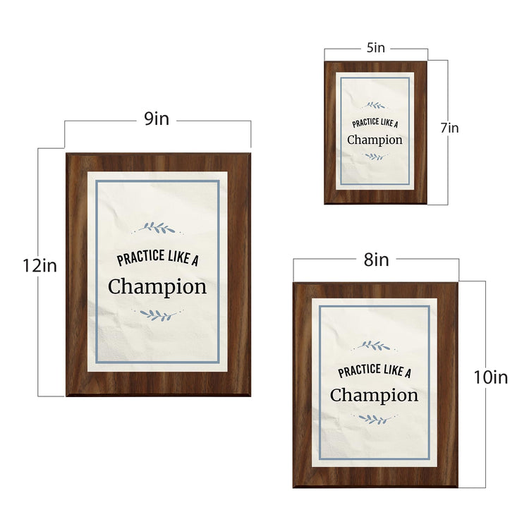 Practice Like a Champion Decorative Wall Plaque With Easel Acrylic Stand | Motivational Decor