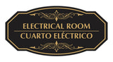 Signs ByLITA Victorian Electrical Room- Cuarto Eléctrico Bilingual Wall or Door Sign