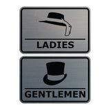 Classic Framed Ladies And Gentlemen Sign Set