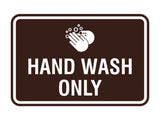 Classic Framed Hand Wash Only Sign