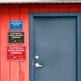 Signs ByLITA Classic Framed Flatten All Boxes Before Dumping Wall or Door Sign