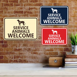 Signs ByLITA Classic Framed Service Animals Welcome Wall or Door Sign