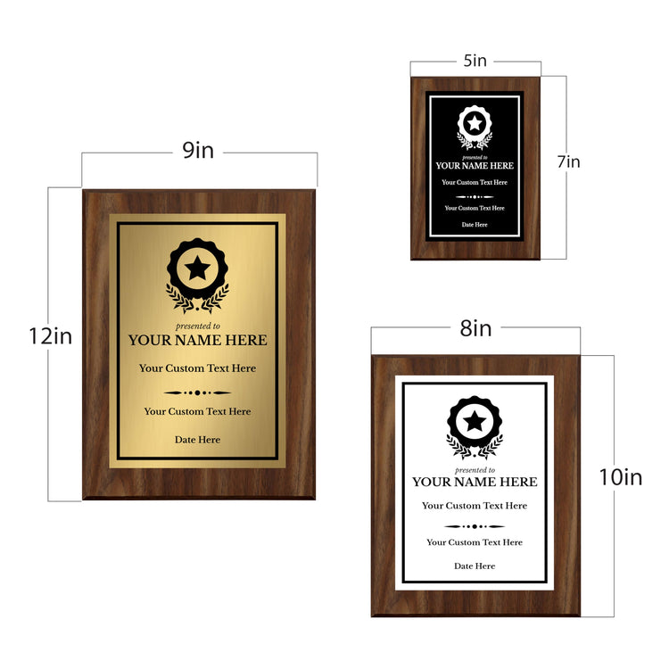 Employee Of The Month Customizable Award Plaque Easel Mount Option | Recognition of Achievement and Service Personalizable Plaques