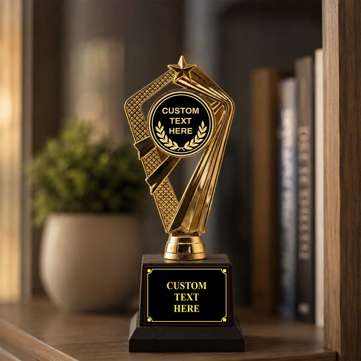 Laurel Wreath Custom Insert Trophy Awards (Olive, Palm, Wreath) - Engraved