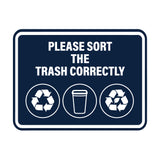 Signs ByLITA Classic Framed Please Sort The Trash Correctly Wall or Door Sign