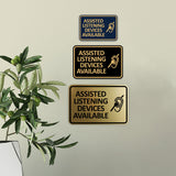 Signs ByLITA Classic Framed Assisted Listening Devices Available Wall or Door Sign