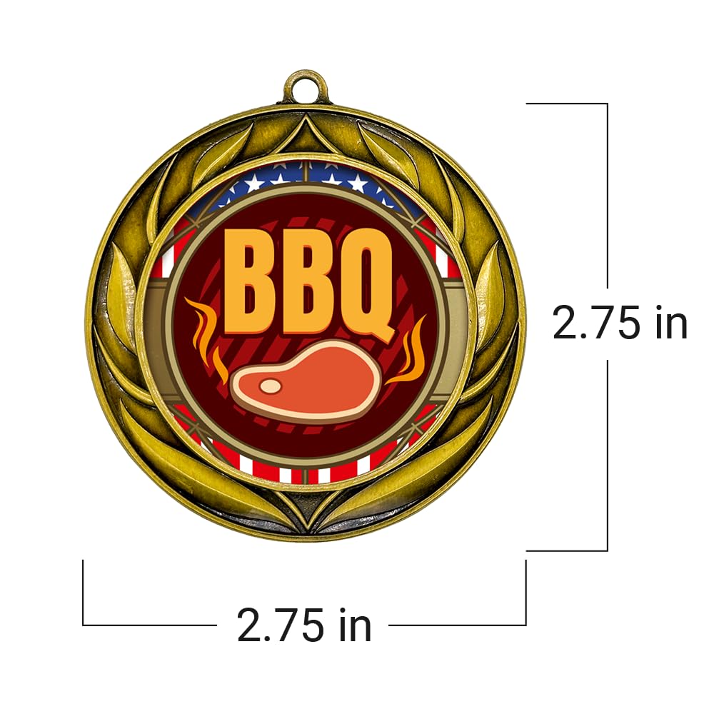 All Quality Wreath Design BBQ Medal | Competition | High Quality Metal Medal - 1st, 2nd, 3rd Place