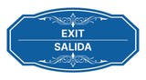 Signs ByLITA Victorian Exit/Salida Bilingual Wall or Door Sign