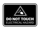 Signs ByLITA Classic Framed Do Not Touch Electrical Hazard Durable ABS Plastic Laser Engraved Easy Installation Wall or Door Sign