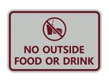 Classic Framed No outside food or drink Sign