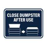 Signs ByLITA Classic Framed Close Dumpster After Use Wall or Door Sign