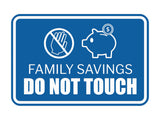 Signs ByLITA Classic Framed Family Savings Do Not Touch Durable ABS Plastic Laser Engraved Easy Installation Wall or Door Sign
