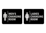 Signs ByLITA Classic Framed Men's Changing Room and Ladies Changing Room 2 PACK Wall or Door Sign