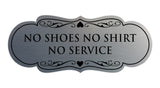 Designer No Shoes No Shirt No Service Sign