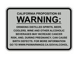 Classic Framed California Proposition 65 Sign Alcoholic Beverages