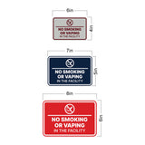 Signs ByLITA Classic Framed No Smoking or Vaping in the Facility Wall or Door Sign