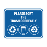 Signs ByLITA Classic Framed Please Sort The Trash Correctly Wall or Door Sign