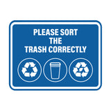 Signs ByLITA Classic Framed Please Sort The Trash Correctly Wall or Door Sign