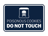 Signs ByLITA Classic Framed Poisonous Cookies Do Not Touch Durable ABS Plastic Laser Engraved Easy Installation Wall or Door Sign