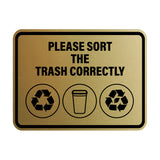 Signs ByLITA Classic Framed Please Sort The Trash Correctly Wall or Door Sign