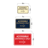 Signs ByLITA Classic Framed Accessible Entrance Only Wall or Door Sign
