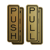Signs ByLITA Classic Vertical Push Pull Self-Adhesive Door Sign for Businesses, Shops, Restaurants, Hotels and more (2 Pack) Wall or Door Sign