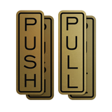 Signs ByLITA Classic Vertical Push Pull Self-Adhesive Door Sign for Businesses, Shops, Restaurants, Hotels and more (2 Pack) Wall or Door Sign