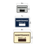 Classic Framed Maintenance Wall or Door Sign