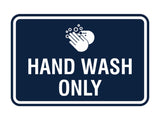 Classic Framed Hand Wash Only Sign