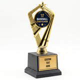 All Quality Baseball Star Player Trophy, Custom Engraved — Personalized Youth Baseball Award, MVP & Standout Player Gift