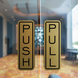 Signs ByLITA Classic Vertical Push Pull Self-Adhesive Door Sign for Businesses, Shops, Restaurants, Hotels and more (3 Pack) Wall or Door Sign