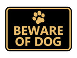 Classic Framed Beware of Dog Sign