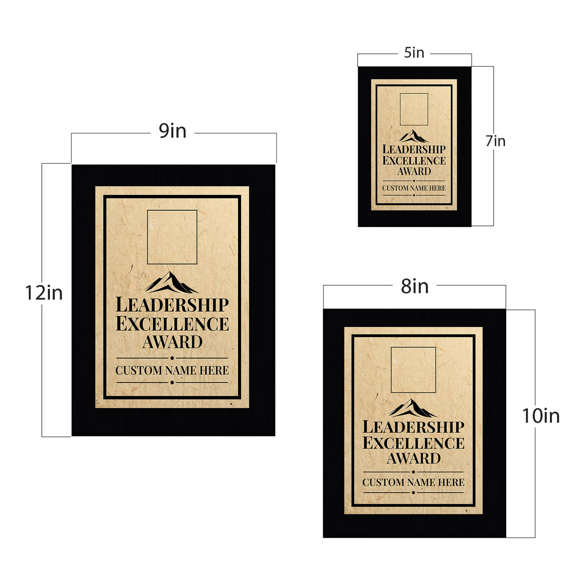 Leadership Excellence Award Personalized (Black) Wall Plaque With Easel Acrylic Stand | Workplace Recognition Ceremonies Award Plaques