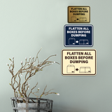 Signs ByLITA Classic Framed Flatten All Boxes Before Dumping Wall or Door Sign