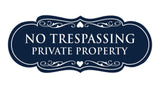 Designer No Trespassing Private Property Sign