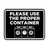 Signs ByLITA Classic Framed Please Use The Proper Container Wall or Door Sign
