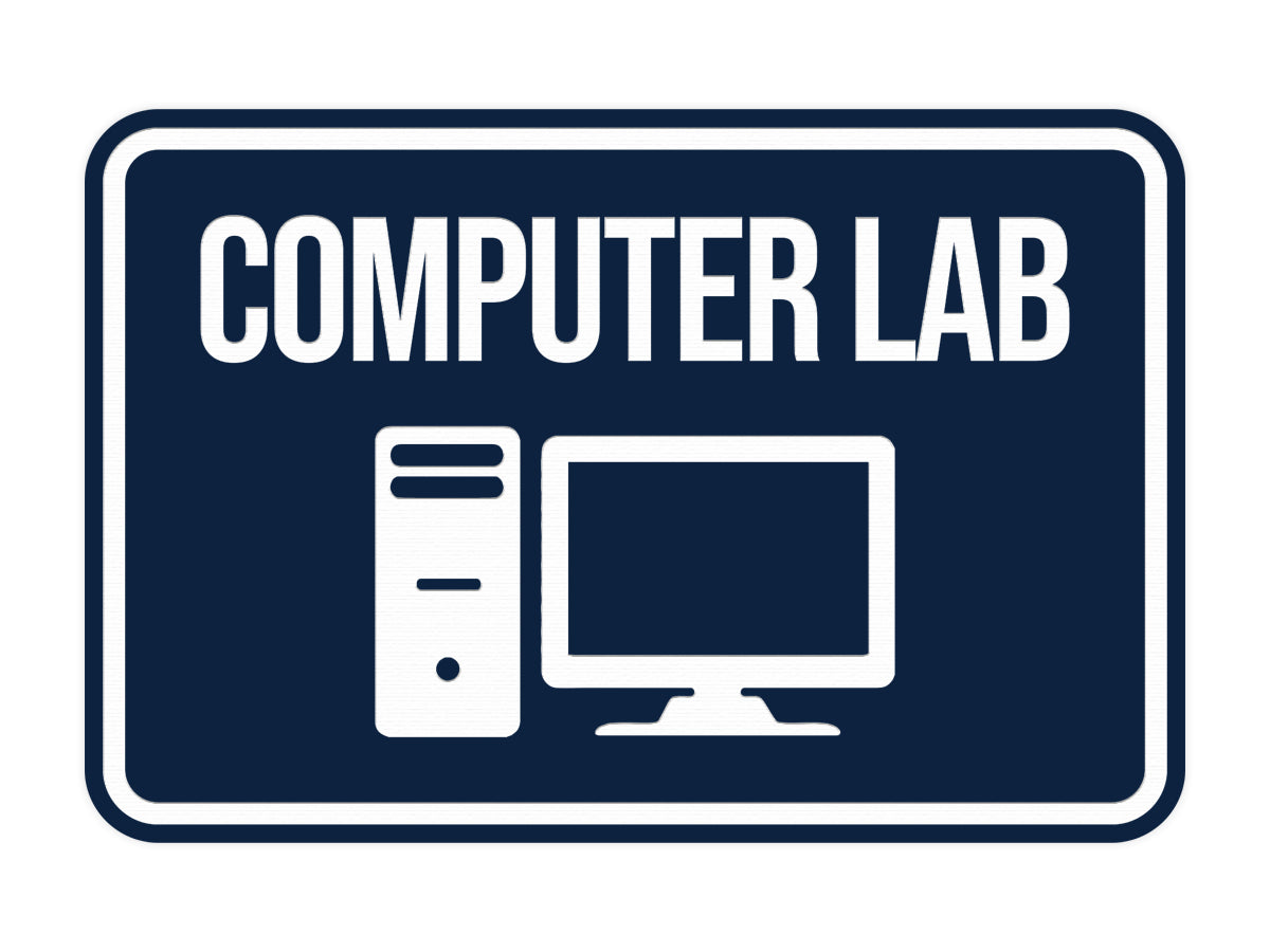 Classic Framed Computer Lab Wall or Door Sign โ Pacific Sign and Stamp