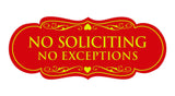 Designer No Soliciting No Exceptions Sign