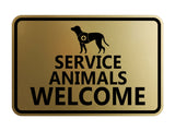 Signs ByLITA Classic Framed Service Animals Welcome Wall or Door Sign