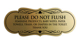 Designer Please Do Not Flush Etiqutte Sign